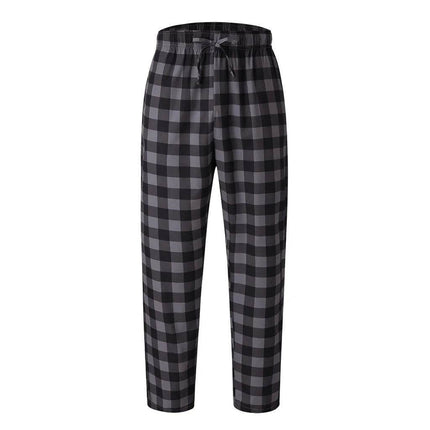 Men Elastic Plaid Sleep Pajama Pants - Pants - Sleep Essentials - Mad Fly Essentials