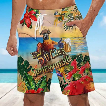 Men Elastic Quick Dry 3D Mural Boardshorts - Boardshorts - Beach Fellow - Mad Fly Essentials