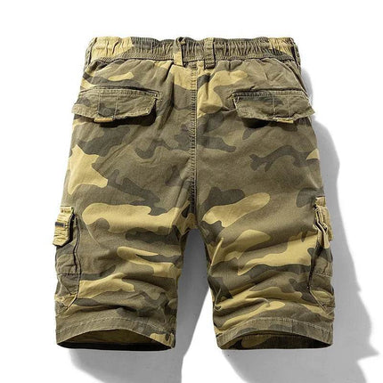 Men Elastic Summer Bermuda Camo Cargo Shorts - Cargo Shorts - Lzlltt - Mad Fly Essentials