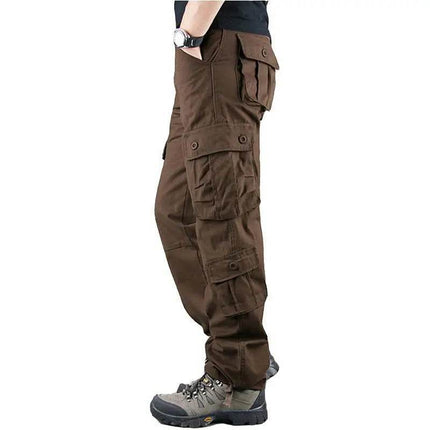 Men Elastic Tactical Camouflage Cargo Pants - Mad Fly Essentials