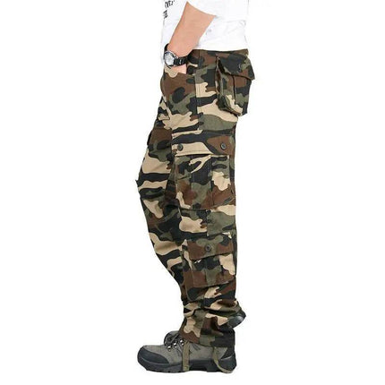 Men Elastic Tactical Camouflage Cargo Pants - Cargo Pants - ICPANS - Mad Fly Essentials