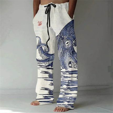Men European 3D Animal Straight Pants - Pants - Sam Charleston - Mad Fly Essentials