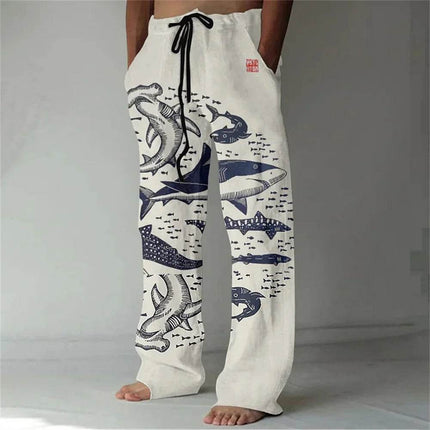Men European 3D Animal Straight Pants - Pants - Sam Charleston - Mad Fly Essentials