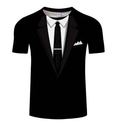 Men Fashion 3D Short Suit Graphic Shirt - Shirt - Gothica - Mad Fly Essentials