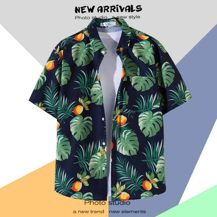 Men Fashion Hawaiian Floral Beach Shirt - Shirt - oufisun - Mad Fly Essentials