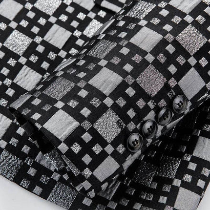 Men Fashion Jacquard Wedding Banquet Party Suit Blazer - Blazer - Maple King - Mad Fly Essentials