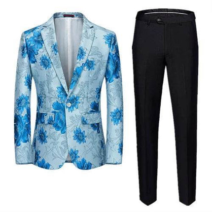 Men Fashion Jacquard Wedding Banquet Party Suit Blazer - Blazer - Maple King - Mad Fly Essentials