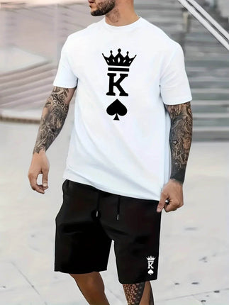 Men Fashion King Crown Spade Tracksuit - Mad Fly Essentials