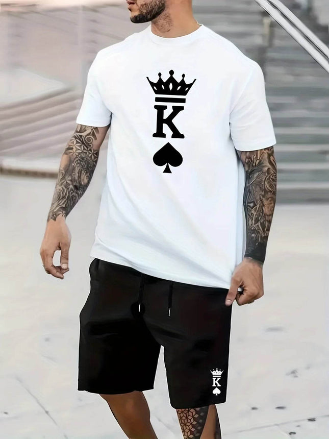 Men Fashion King Crown Spade Tracksuit - Mad Fly Essentials