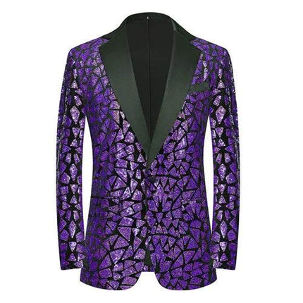 Men Fashion Sequin Party Wedding Blazer - Blazer - Parklees - Mad Fly Essentials