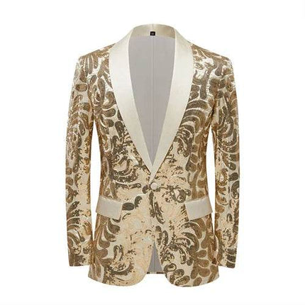 Men Fashion Sequin Party Wedding Blazer - Blazer - Parklees - Mad Fly Essentials