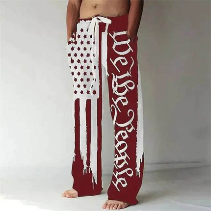 Men Fashion We The People Flag Beach Pants - Pants - Beach Fellow - Mad Fly Essentials