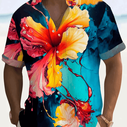 Men Flamingo Parrot 3D Animal Shirt - Shirt - orchid - Mad Fly Essentials