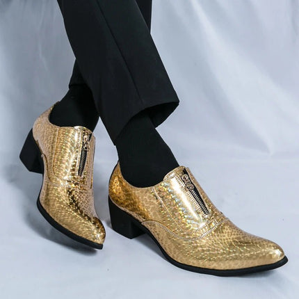 Men Footwear Leather Fashion Sequin Business Casual Shoes - Men Footwear - Oein - Mad Fly Essentials