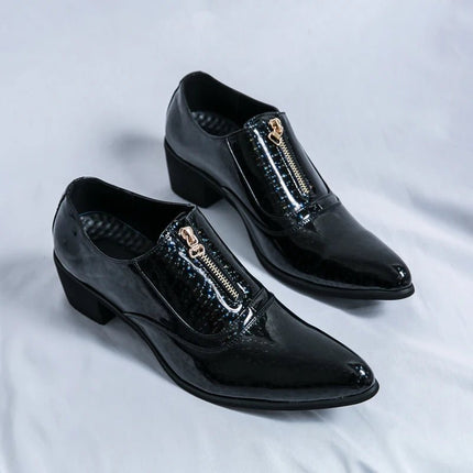 Men Footwear Leather Fashion Sequin Business Casual Shoes - Men Footwear - Oein - Mad Fly Essentials
