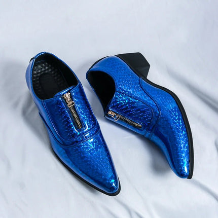 Men Footwear Leather Fashion Sequin Business Casual Shoes - Men Footwear - Oein - Mad Fly Essentials