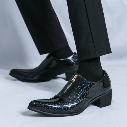 Men Footwear Leather Fashion Sequin Business Casual Shoes - Men Footwear - Oein - Mad Fly Essentials