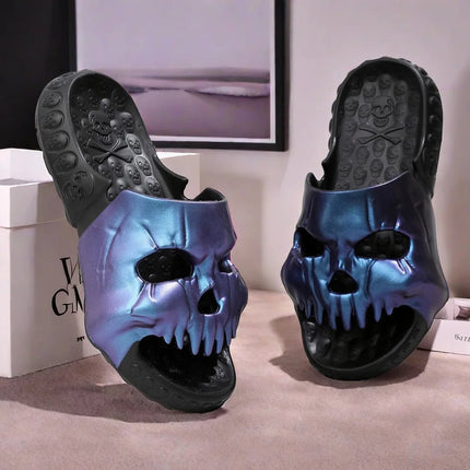 Men Footwear Skull Design Non - Slip Beach Sandals - Men Footwear - PICKSUMMER - Mad Fly Essentials