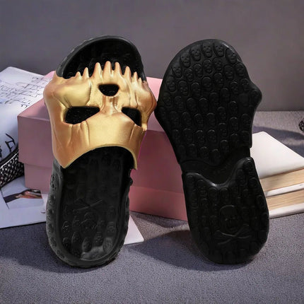 Men Footwear Skull Design Non - Slip Beach Sandals - Men Footwear - PICKSUMMER - Mad Fly Essentials