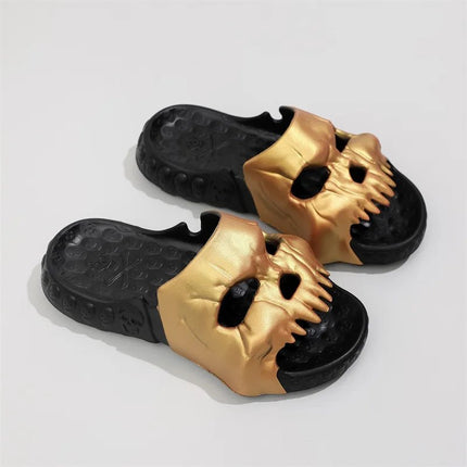 Men Footwear Skull Design Non - Slip Beach Sandals - Men Footwear - PICKSUMMER - Mad Fly Essentials