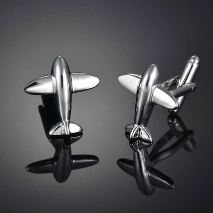 French Shirt Sleeve Aircraft Cufflinks Men Accessories - Men Accessories - MeMolissa - Mad Fly Essentials