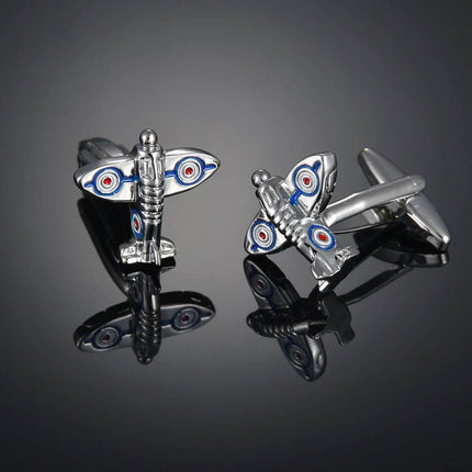 Men French Shirt Sleeve Aircraft Cufflinks - Mad Fly Essentials