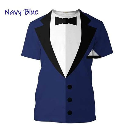 Men Funny 3D Tuxedo Graphic Bow Shirt - Shirt - TrendSetter - Mad Fly Essentials