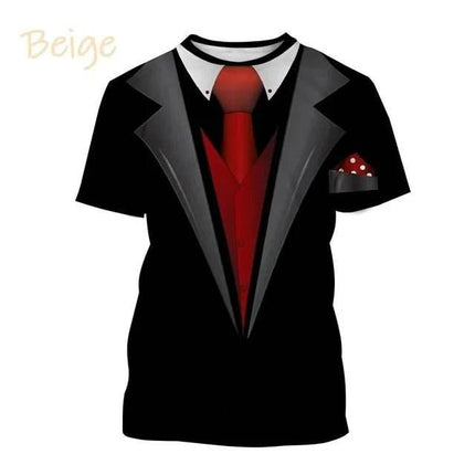 Men Funny 3D Tuxedo Graphic Bow Shirt - Shirt - TrendSetter - Mad Fly Essentials