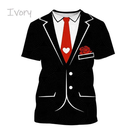 Men Funny 3D Tuxedo Graphic Bow Shirt - Shirt - TrendSetter - Mad Fly Essentials