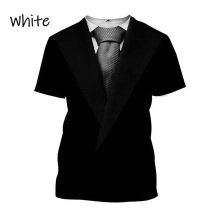 Men Funny 3D Tuxedo Graphic Bow Shirt - Shirt - TrendSetter - Mad Fly Essentials