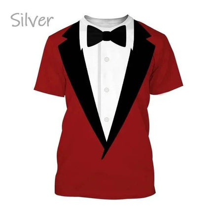 Men Funny 3D Tuxedo Graphic Bow Shirt - Shirt - TrendSetter - Mad Fly Essentials