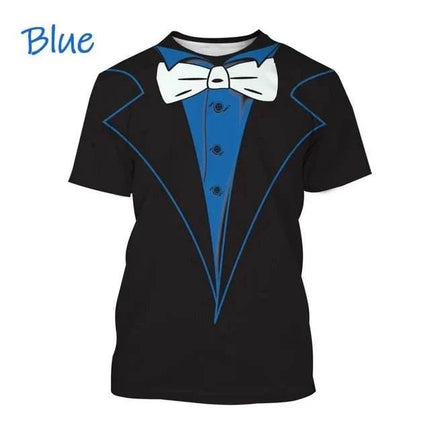Men Funny 3D Tuxedo Graphic Bow Shirt - Shirt - TrendSetter - Mad Fly Essentials
