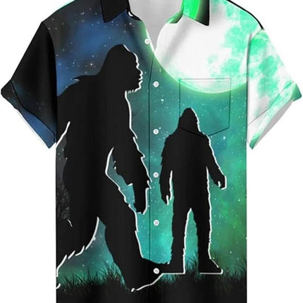 Men Funny Alien Graphic Hawaiian 3D Shirt - Shirt - The Yakacom - Mad Fly Essentials