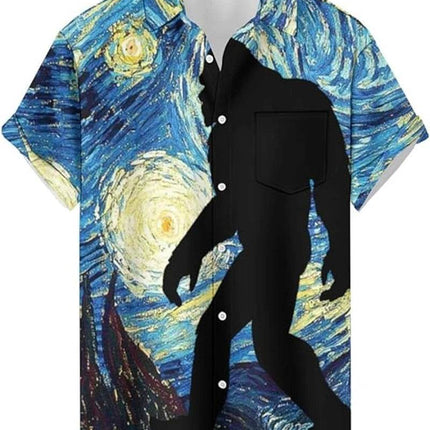 Men Funny Alien Graphic Hawaiian 3D Shirt - Shirt - The Yakacom - Mad Fly Essentials