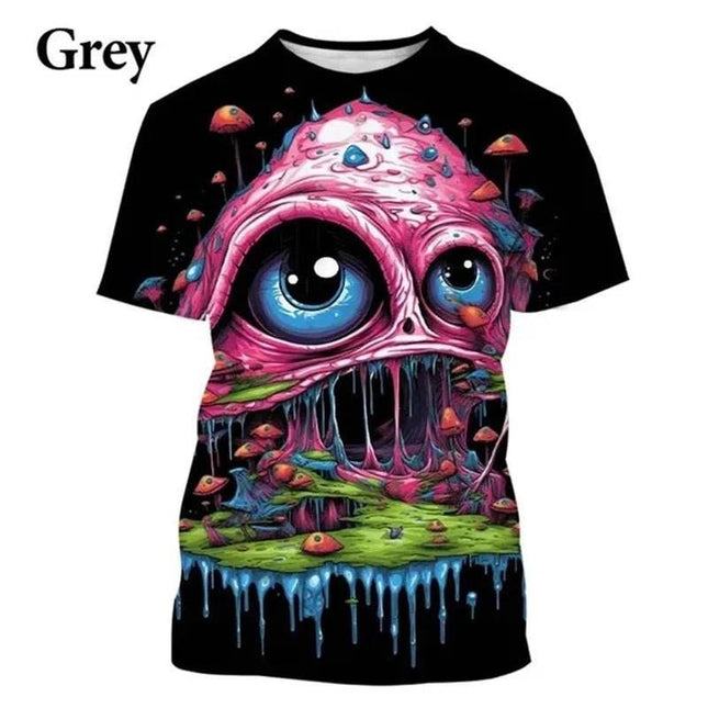 Men Funny Eyes 3D Psychedelic Mushroom Shirt - Mad Fly Essentials