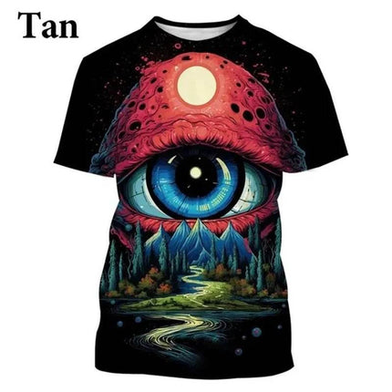 Men Funny Eyes 3D Psychedelic Mushroom Shirt - Shirt - oufisun - Mad Fly Essentials