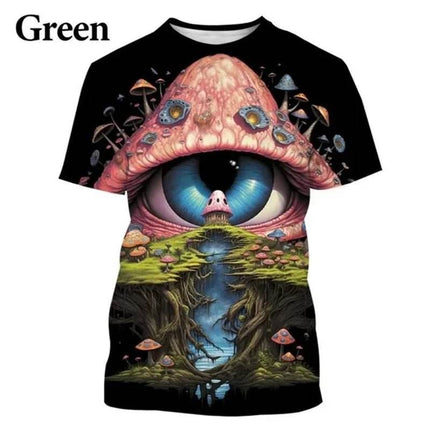 Men Funny Eyes 3D Psychedelic Mushroom Shirt - Shirt - oufisun - Mad Fly Essentials