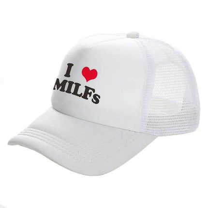 Men Funny I Love MILFS Trucker Caps - Mad Fly Essentials