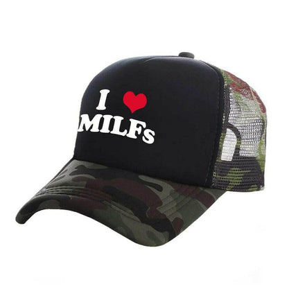 Men Funny I Love MILFS Trucker Caps - Mad Fly Essentials