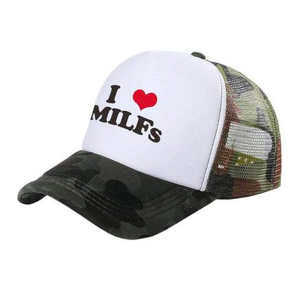 Men Funny I Love MILFS Trucker Caps - Mad Fly Essentials