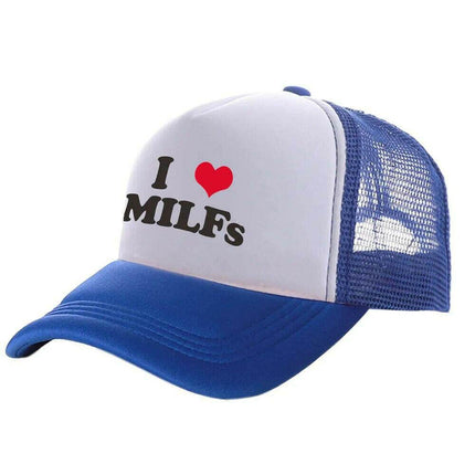 Men Funny I Love MILFS Trucker Caps - Mad Fly Essentials