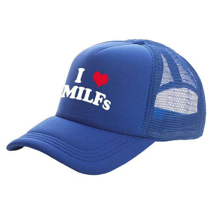 Men Funny I Love MILFS Trucker Caps - Mad Fly Essentials