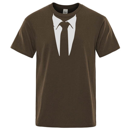 Men Funny Retro Fashion 3D Tie Shirt - Shirt - oufisun - Mad Fly Essentials