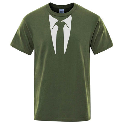 Men Funny Retro Fashion 3D Tie Shirt - Shirt - oufisun - Mad Fly Essentials