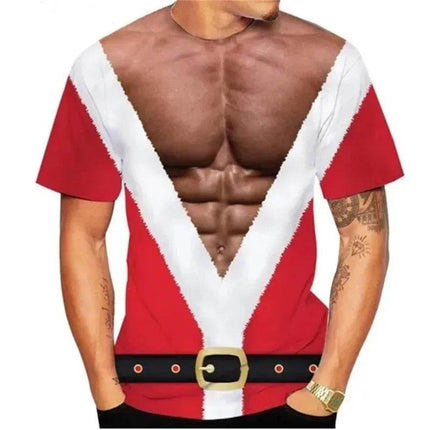 Men Funny Seasonal 3D Muscle Shirt - Shirt - Nifineo - Mad Fly Essentials