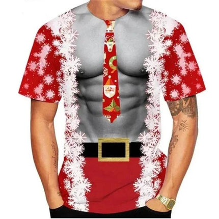 Men Funny Seasonal 3D Muscle Shirt - Shirt - Nifineo - Mad Fly Essentials