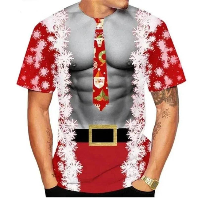Men Funny Seasonal 3D Muscle Shirt - Shirt - Nifineo - Mad Fly Essentials