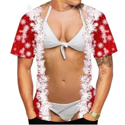 Men Funny Seasonal 3D Muscle Shirt - Mad Fly Essentials