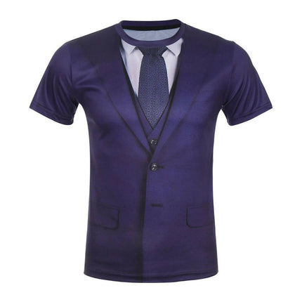 Men Funny Suit Graphic 3D Casual Shirt - Shirt - oufisun - Mad Fly Essentials