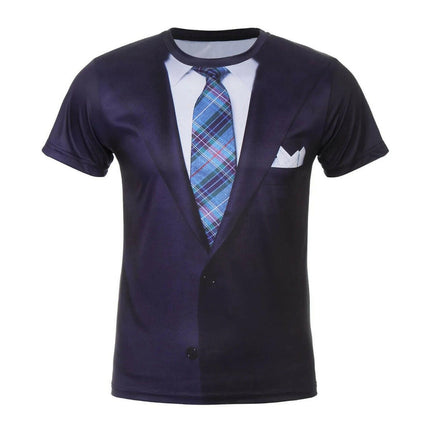 Men Funny Suit Graphic 3D Casual Shirt - Shirt - oufisun - Mad Fly Essentials